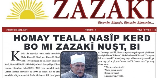 Hûmarê Verênî yê Rojnameyê Zazakî